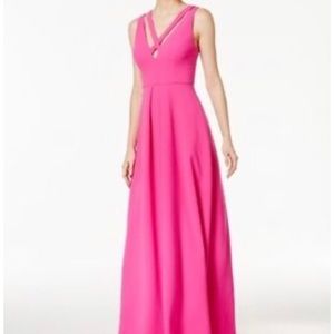 Calvin Klein Cross Cross pink formal dress